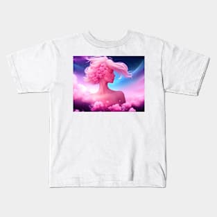 A Portrait in the Sakura Pink Sky Kids T-Shirt